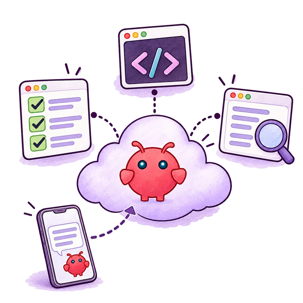 OpenClaw connects your phone to coding, documents and tasks in the cloud.